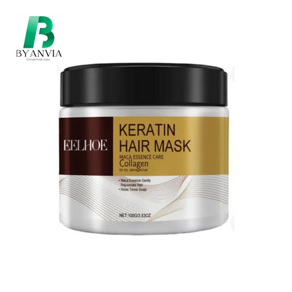 KeraGlow™  Mascarilla con keratina para cabello dañado